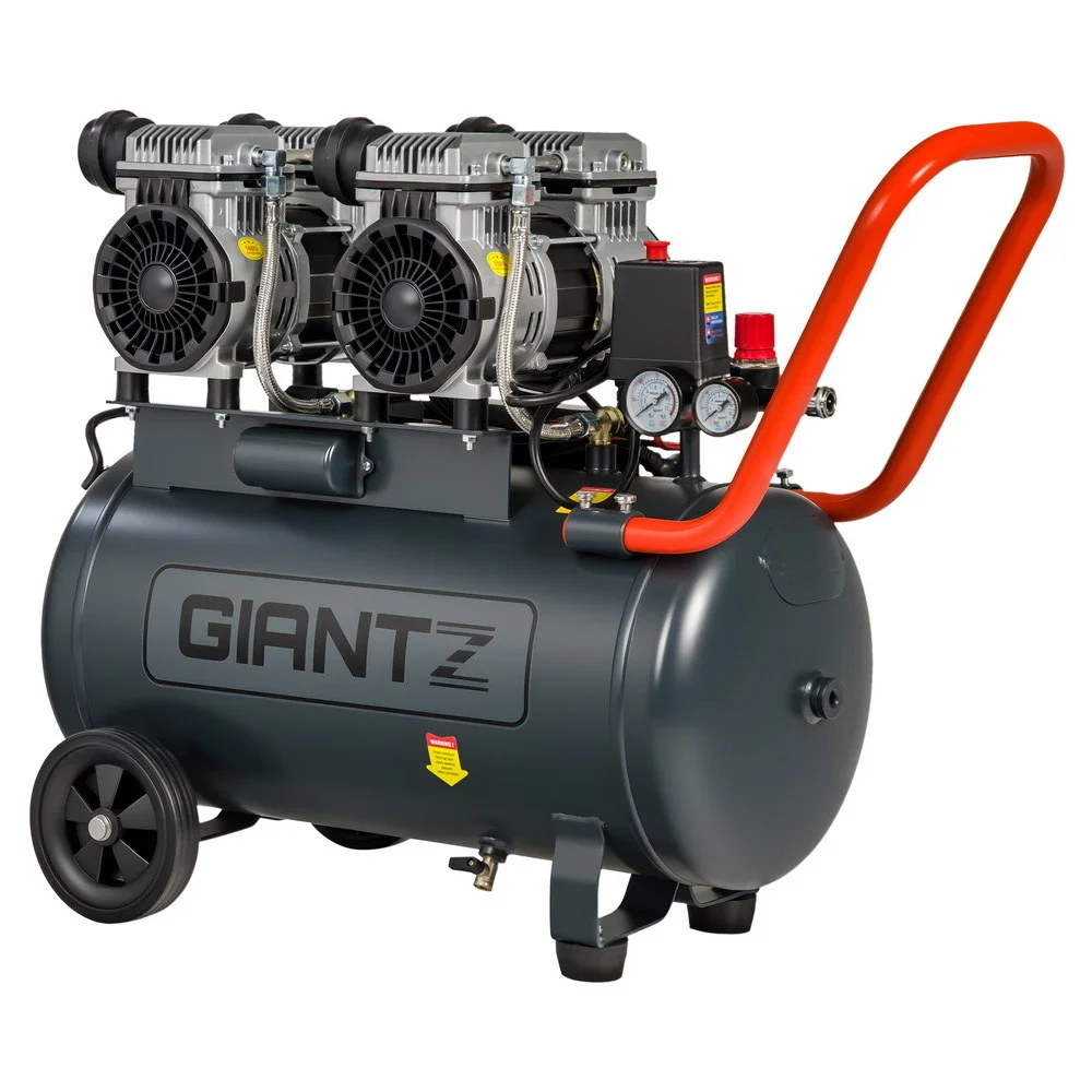 Giantz 50L Air Compressor Quiet 3.0HP Oil-Free Portable Tyre Inflator 200L/Min