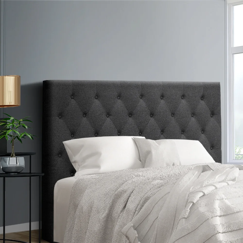 Artiss Bed Head Headboard Double Size Fabric - CAPPI Charcoal