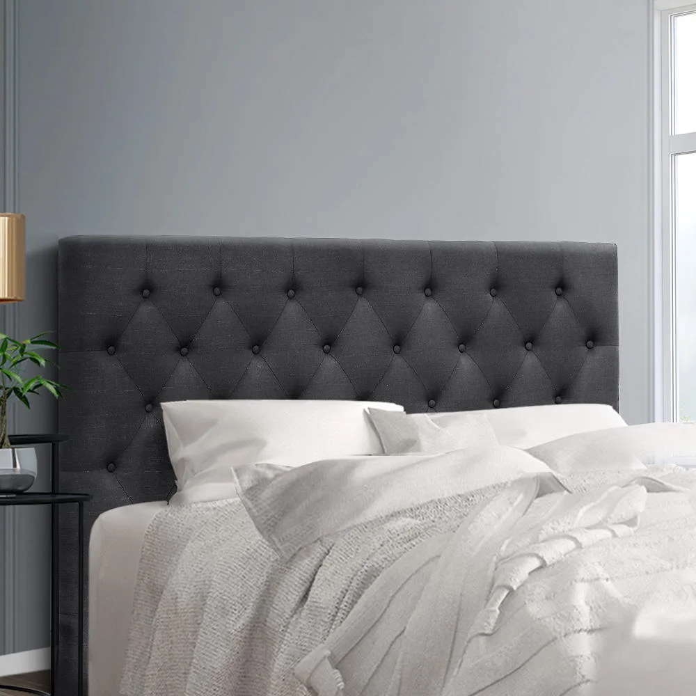 Artiss Bed Head Headboard Queen Size Fabric - CAPPI Charcoal