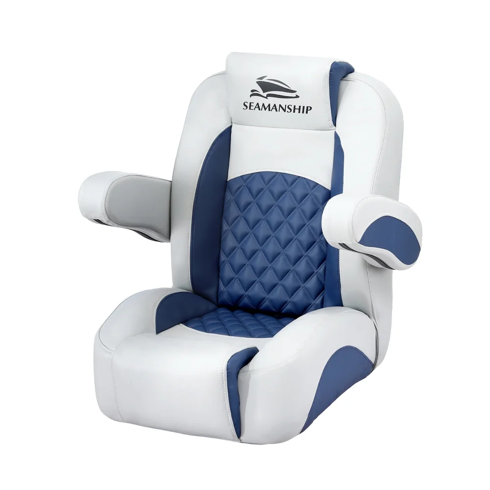 Seamanship Reclining Captain Boat Seat 90°-155° Recline, 19cm Thick Cushion