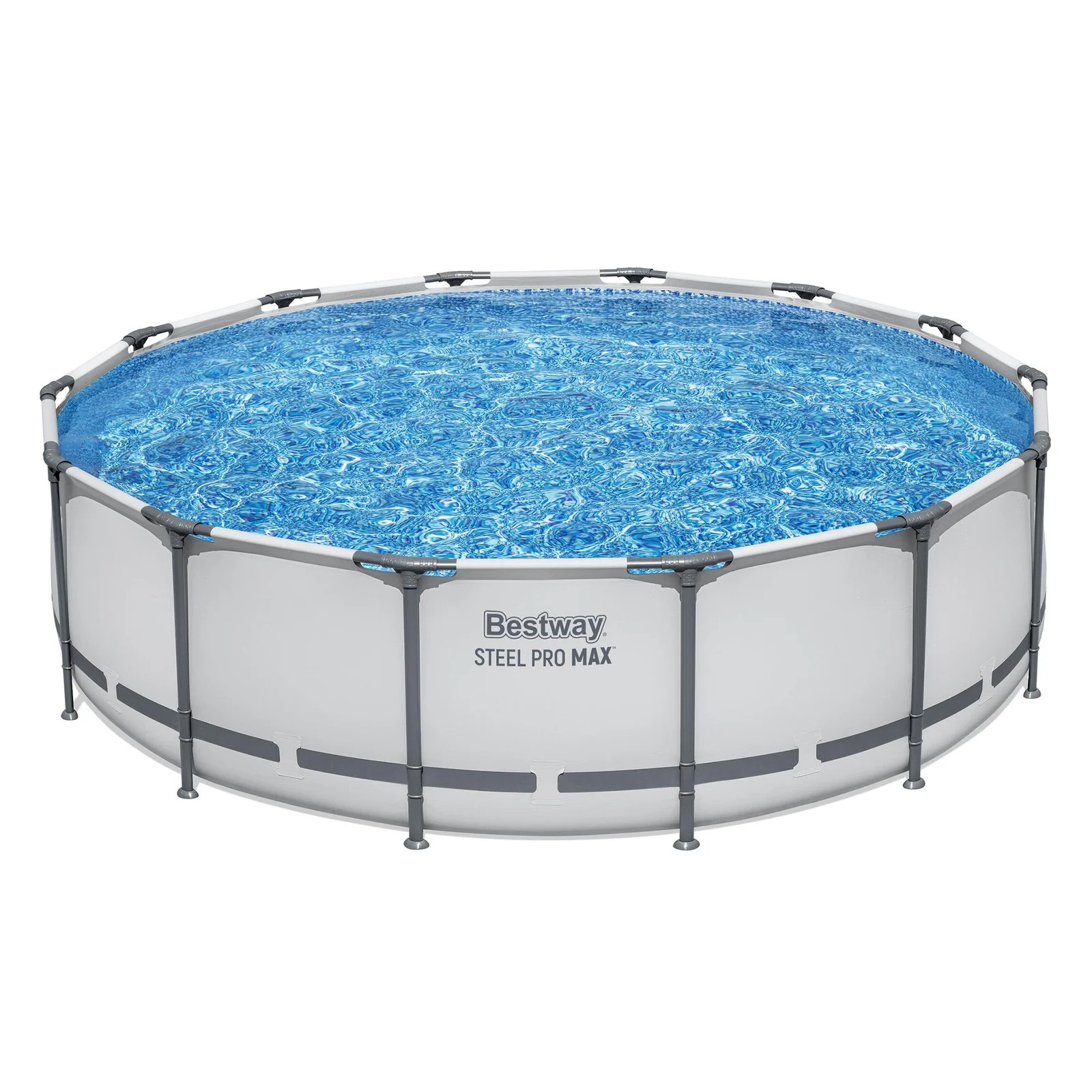 Bestway Swimming Pools 427cm x 107cm Steel Above Ground Round Backyard Pool Set White