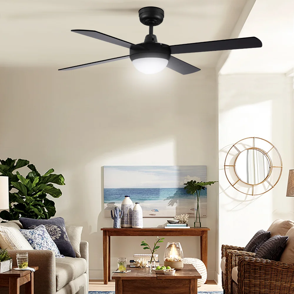 Devanti 52'' Ceiling Fan DC Motor w/Light w/Remote - Black