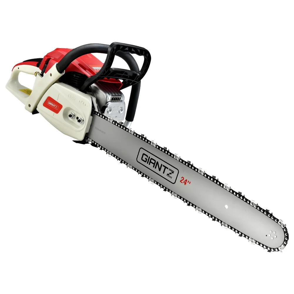 Giantz 65cc Petrol Chainsaw 24 Inch Bar Chain Saw Tree Pruner 2 Stroke E-Start