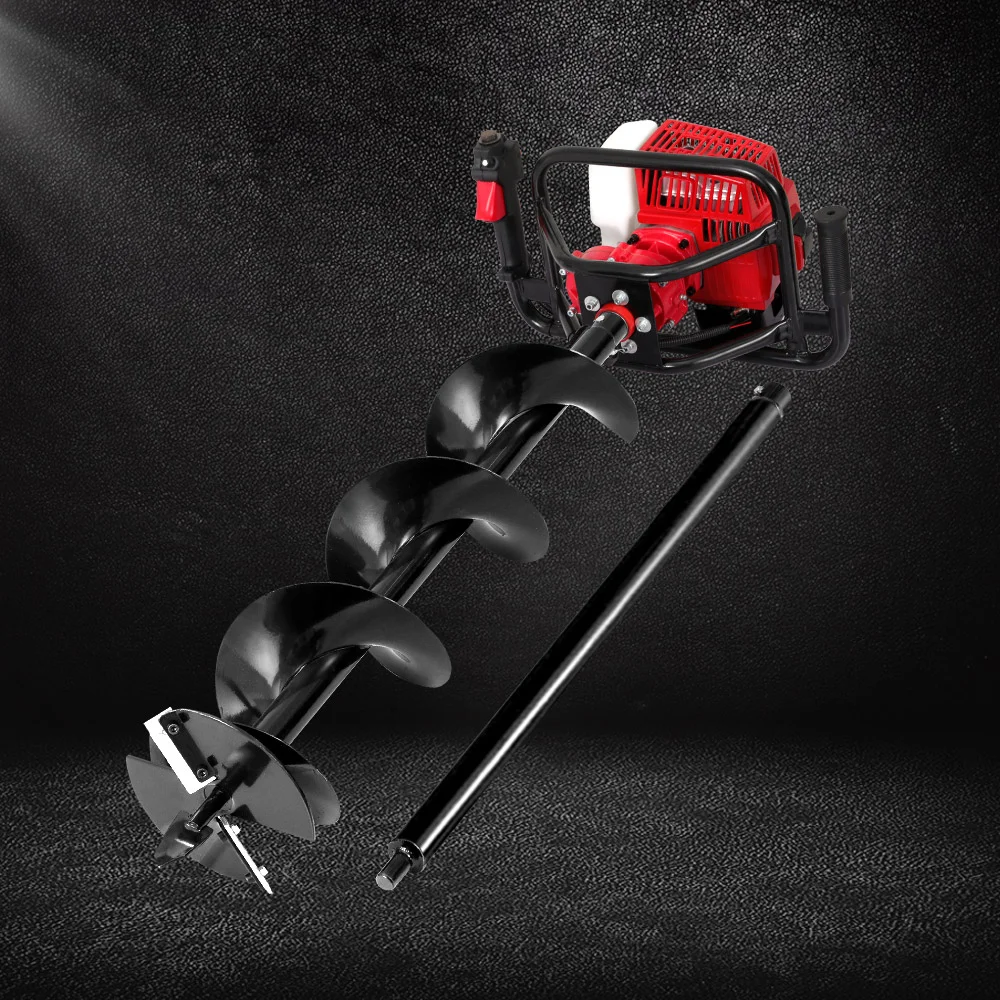 Giantz Post Hole Digger 200mm Petrol Drill Extension Auger Bits