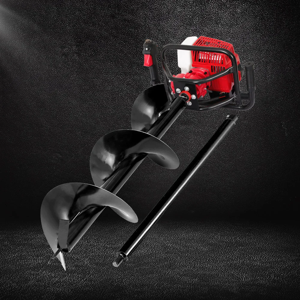 Giantz Post Hole Digger 300mm Petrol Drill Extension Auger Bits