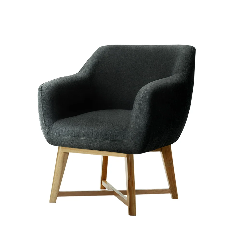 Artiss Armchair Tub Chair Charcoal Aston
