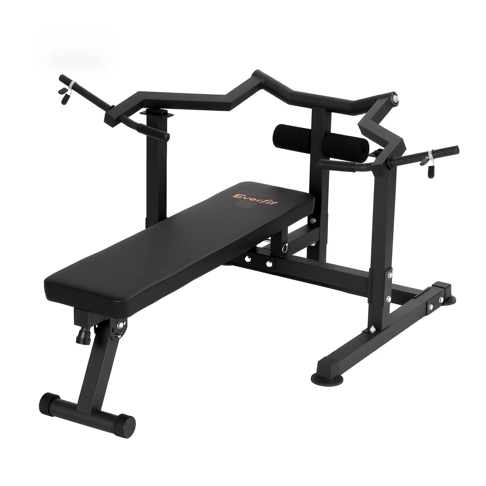 Everfit Chest Press Machine Home Gym Equipment Folding Workout Bench with Independent Arms Black