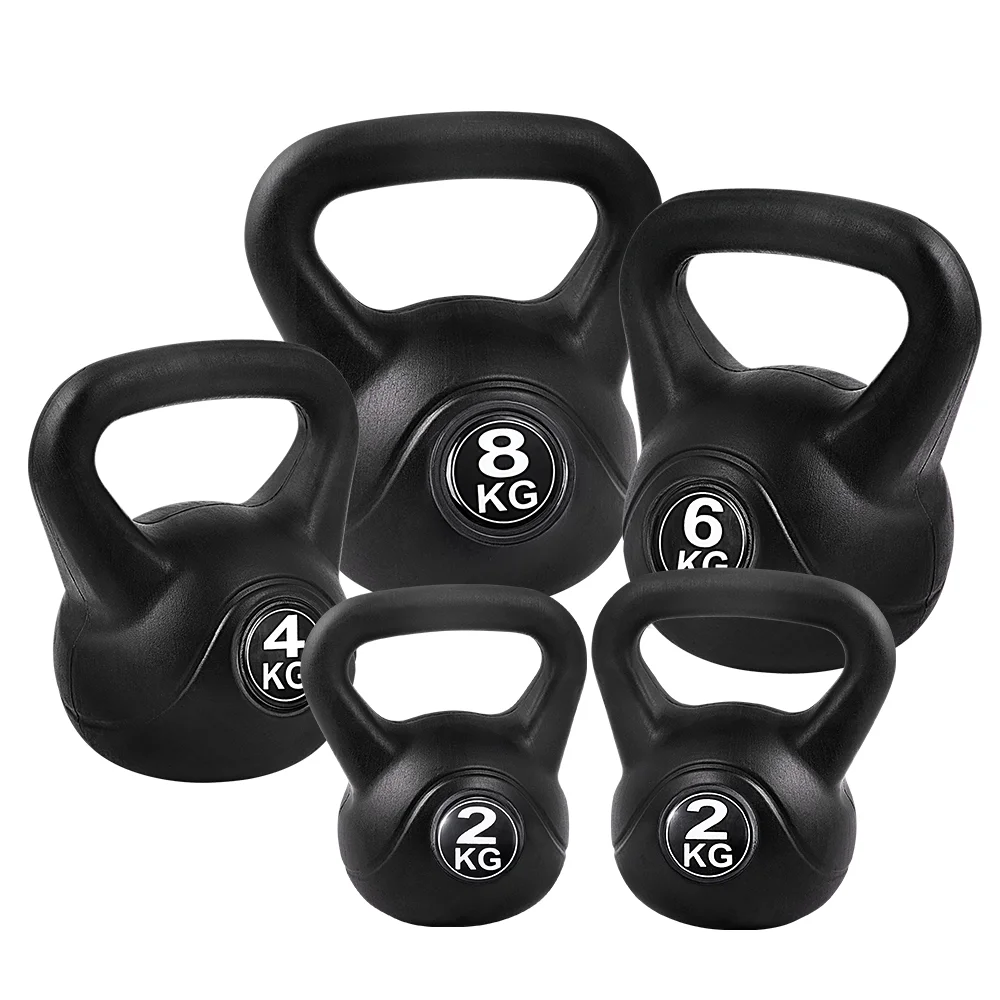 Everfit 22kg Kettlebell Set Weight Lifting Kettlebells Bench Dumbbells Gym Home