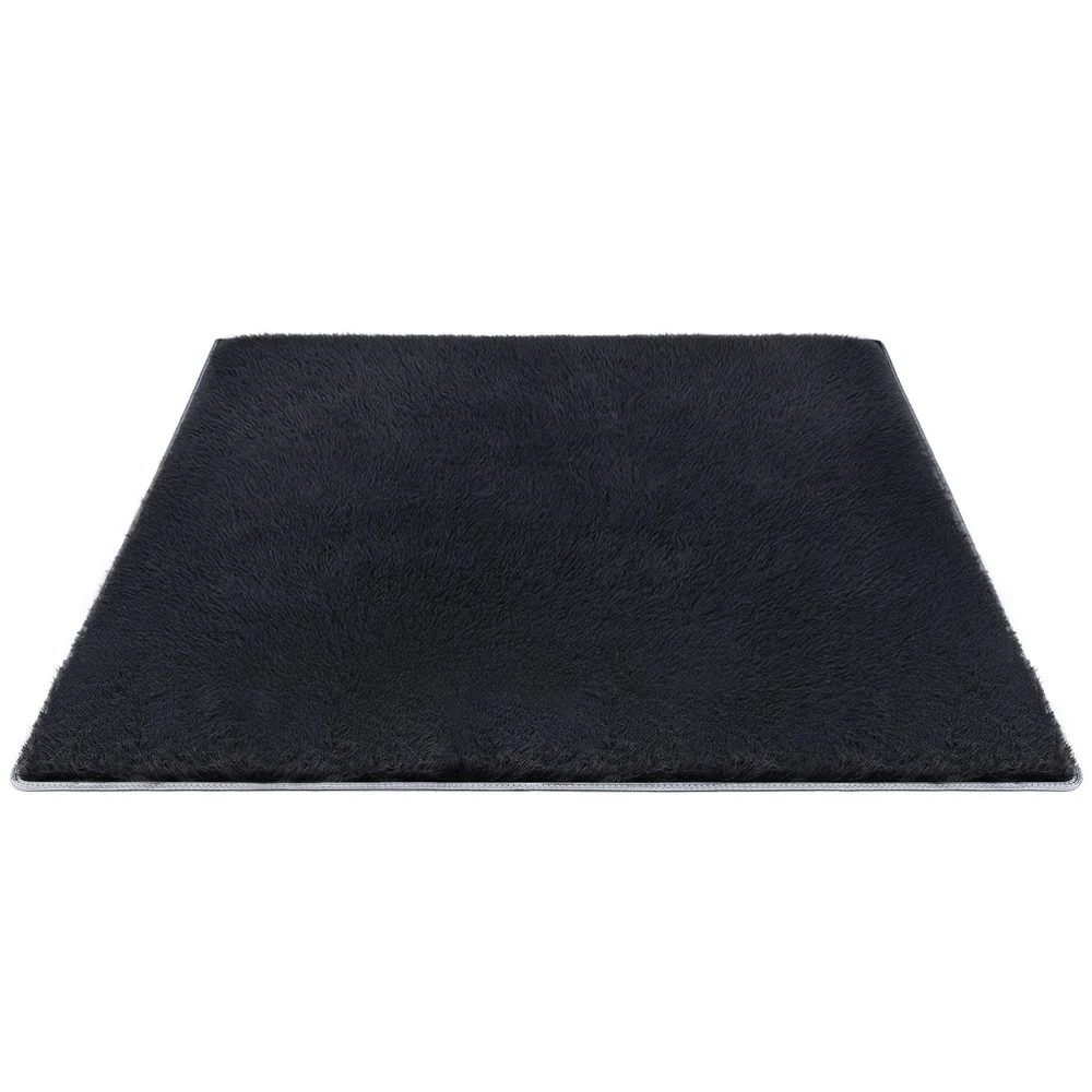 Artiss Floor Rug 160x230cm Plush Area Shaggy Rug Living Room Bedroom Carpet Black