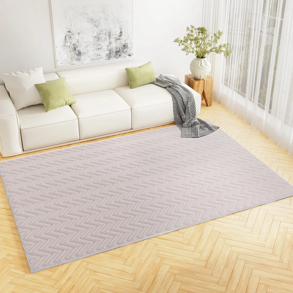 Artiss Rug 200x290cm Area Rug Washable Mat Large Carpet Microfiber Ripple