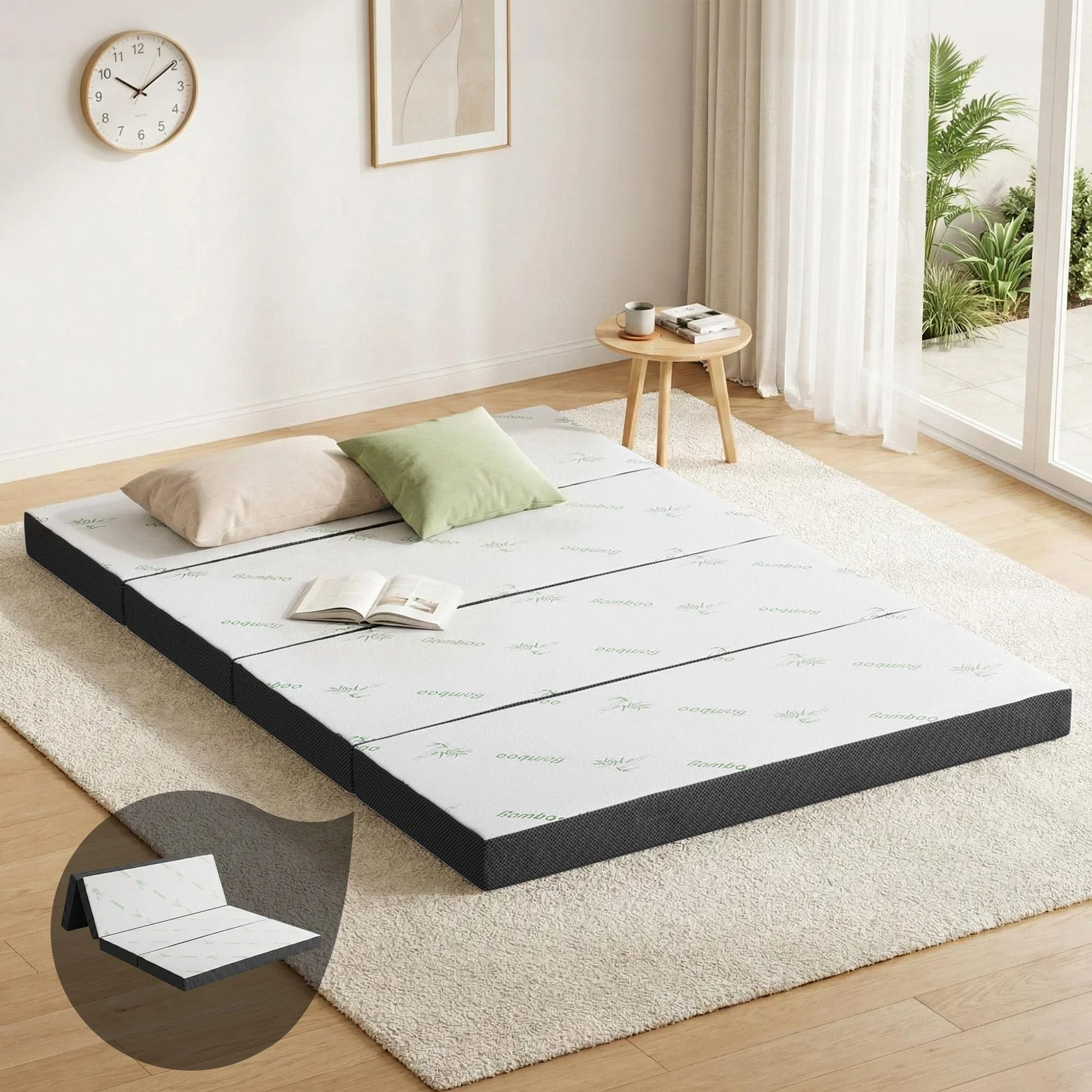 Giselle Foldable Mattress Folding Foam Mattresses Bamboo Double