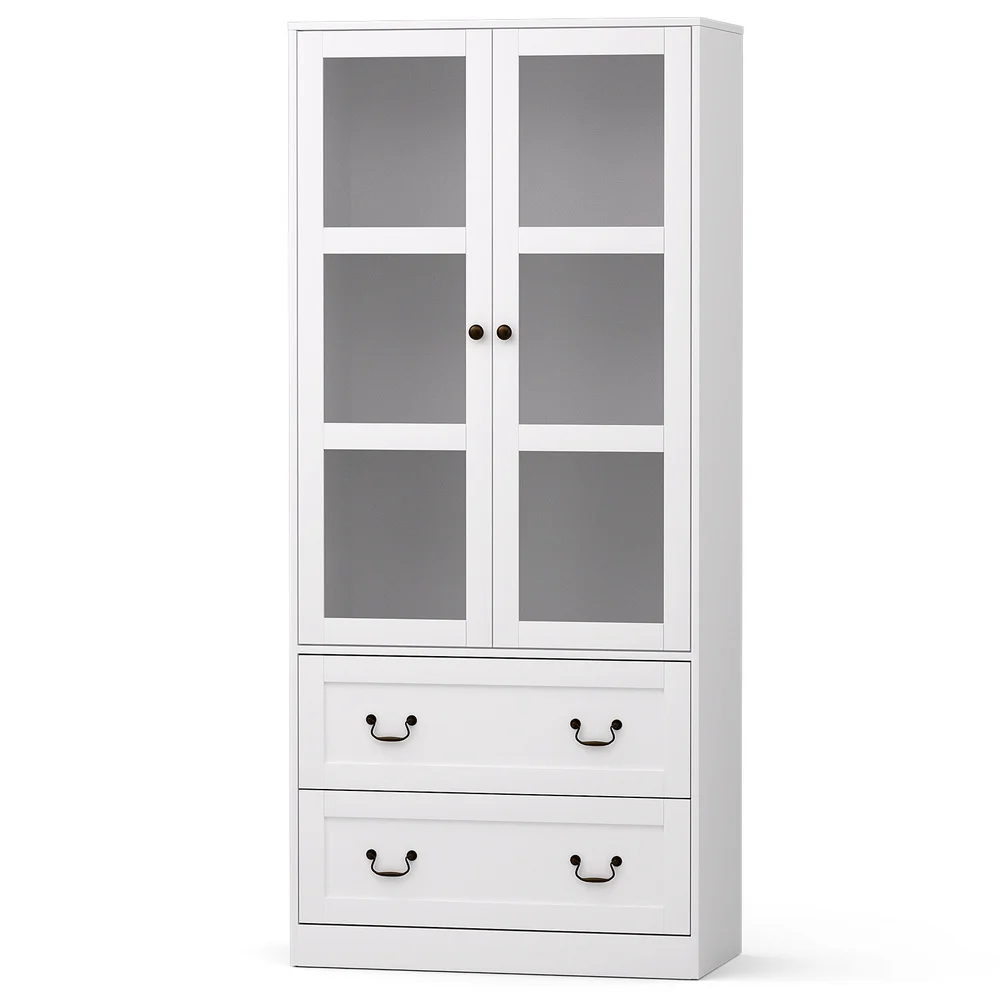 Artiss Buffet Sideboard 180cm Hutch Storage Cabinet Kitchen Drawer Door White