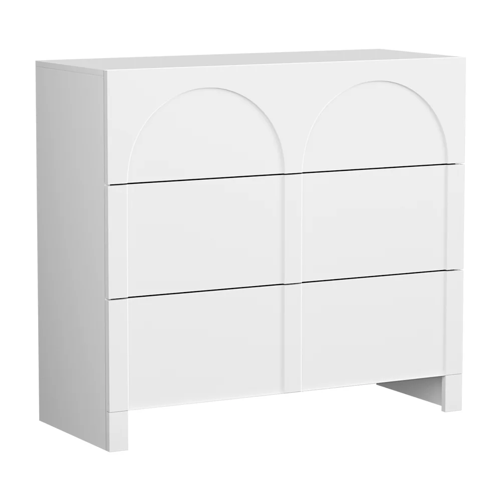 Artiss 3 Chest of Drawers Lowboy Dresser Cabinet White