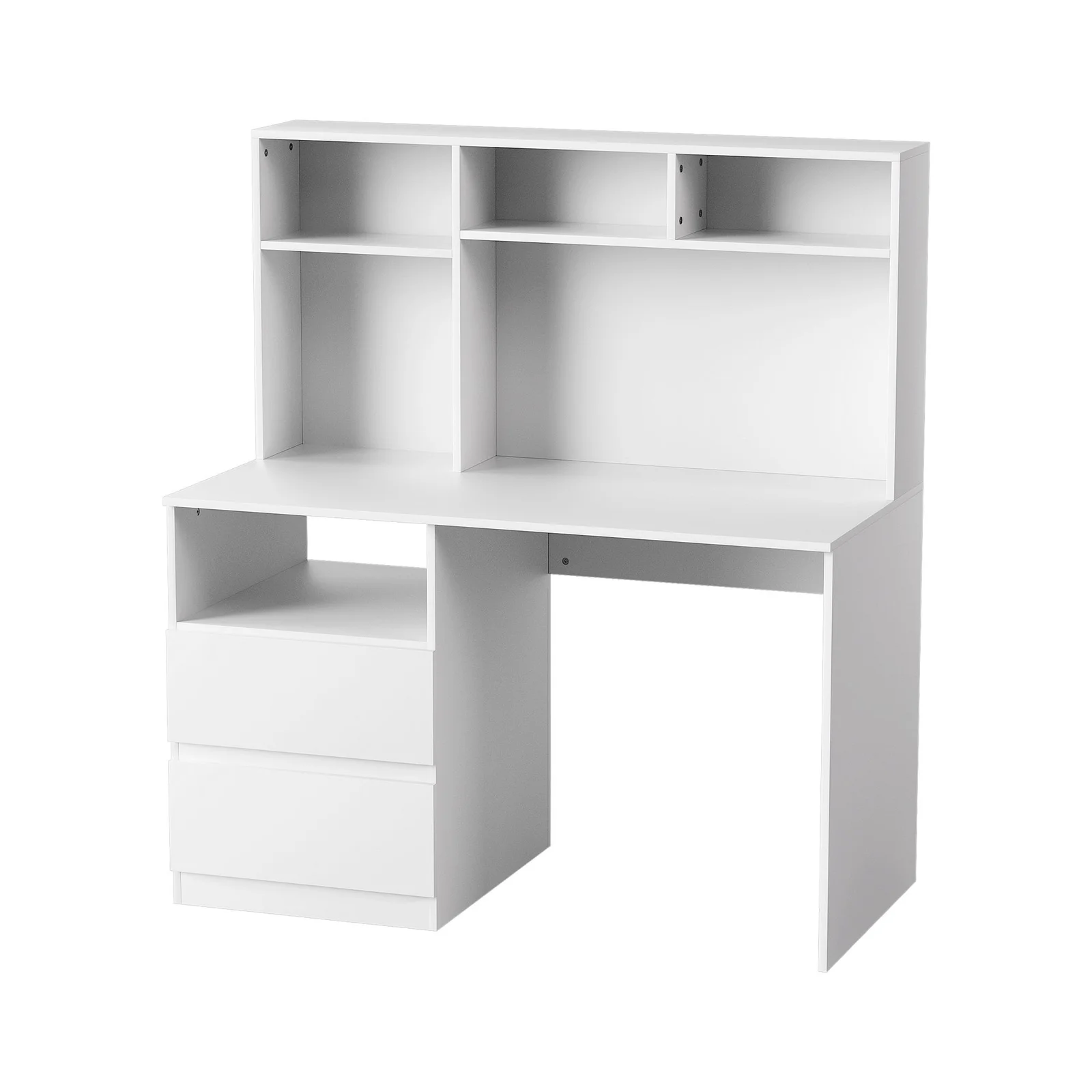 Artiss Computer Desk Office Study Desks Table Bookshelf Drawer White 120cm