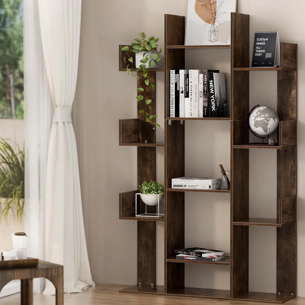Artiss Tree-Shaped Bookshelf ROMI Walnut