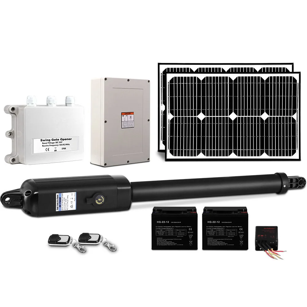 LockMaster Single Swing Gate Opener 500KG 40W Solar Panel