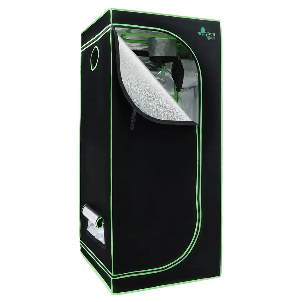 Green Fingers Grow Tent 70x70x160CM 1680D Hydroponics Kit Indoor Plant Room System
