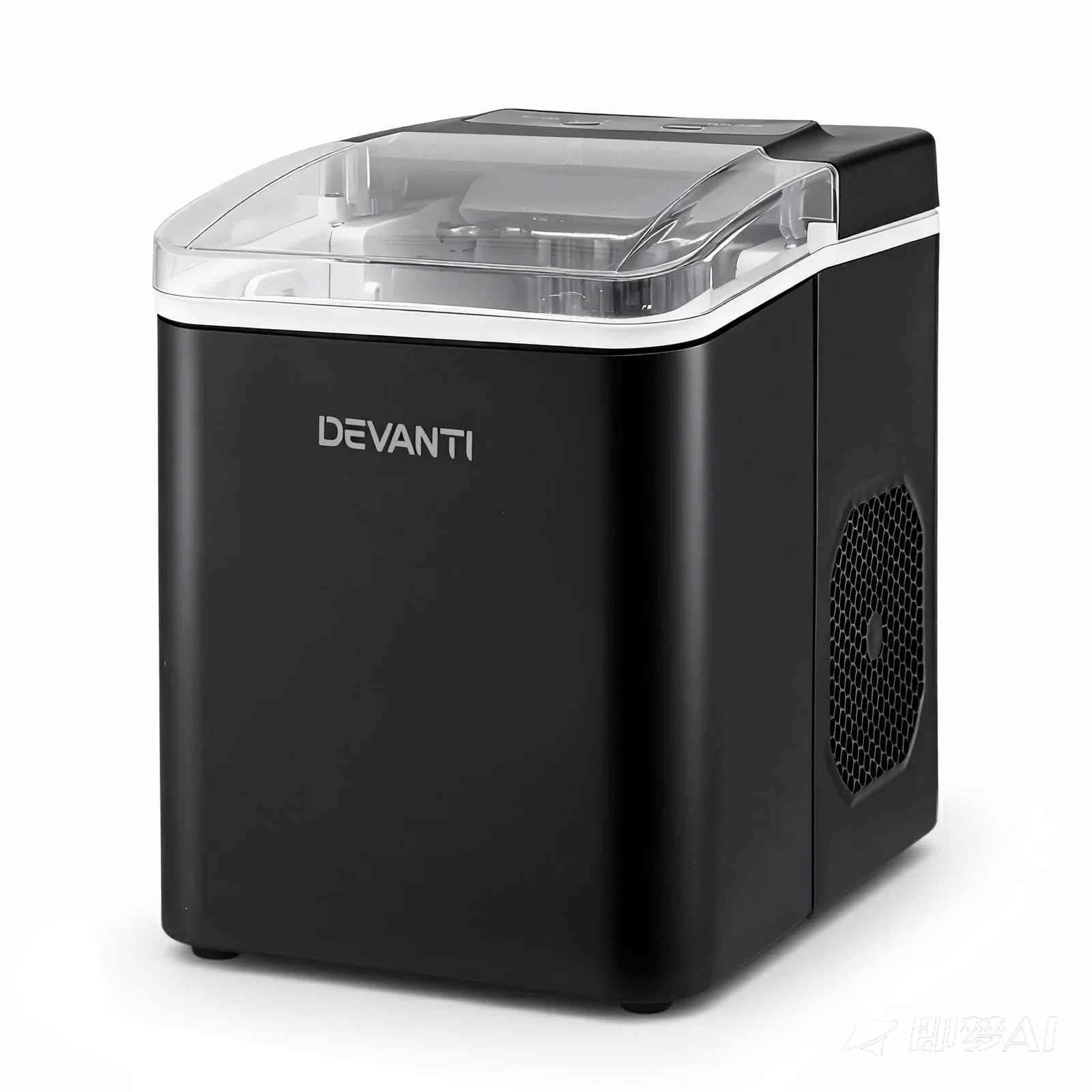 Devanti Ice Maker Machine Portable 12kg Countertop w/Self Cleaning 1.2L Black