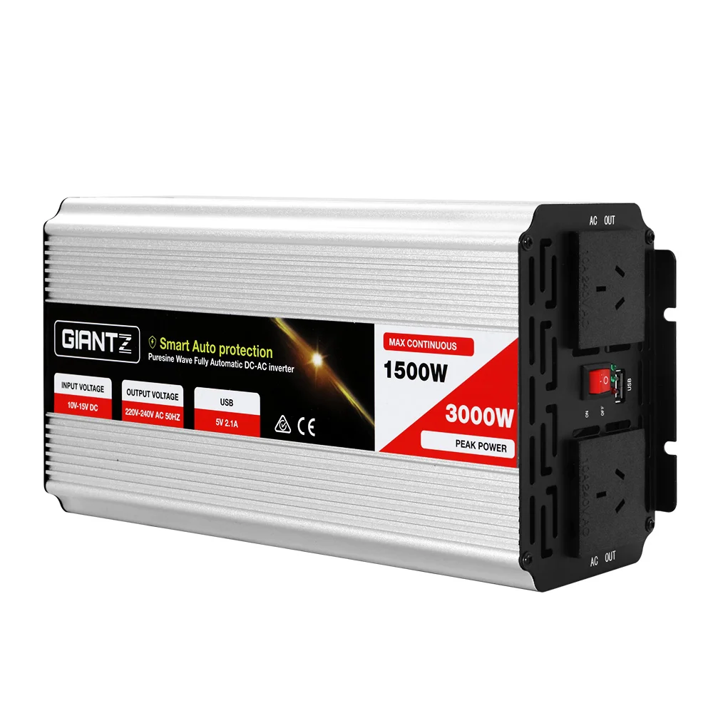 Giantz 1500W Puresine Wave DC-AC Power Inverter 