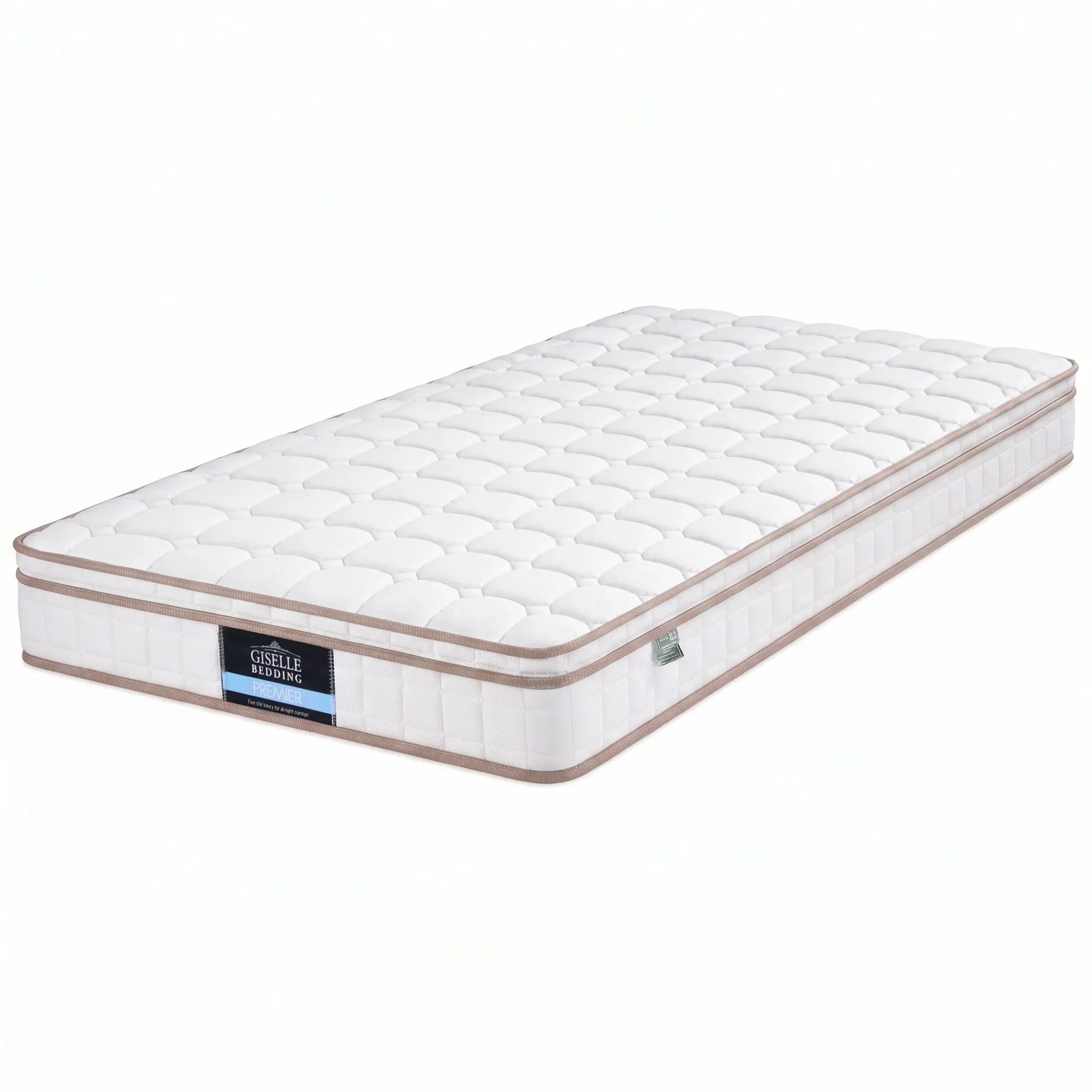 Giselle 20cm Firm King Single Mattress Pocket Spring for Bedroom or Guest Room