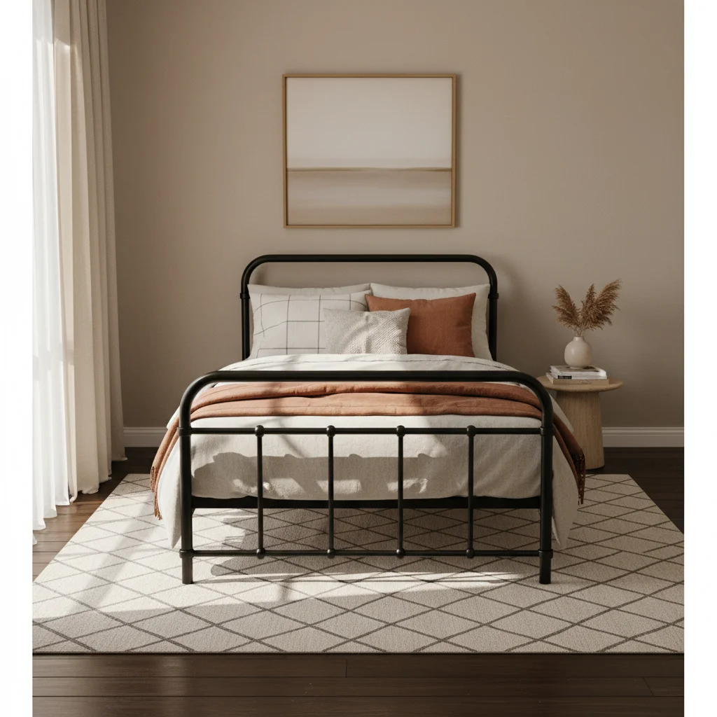Artiss Bed Frame Metal Bed Frame LEO - Single (Black)