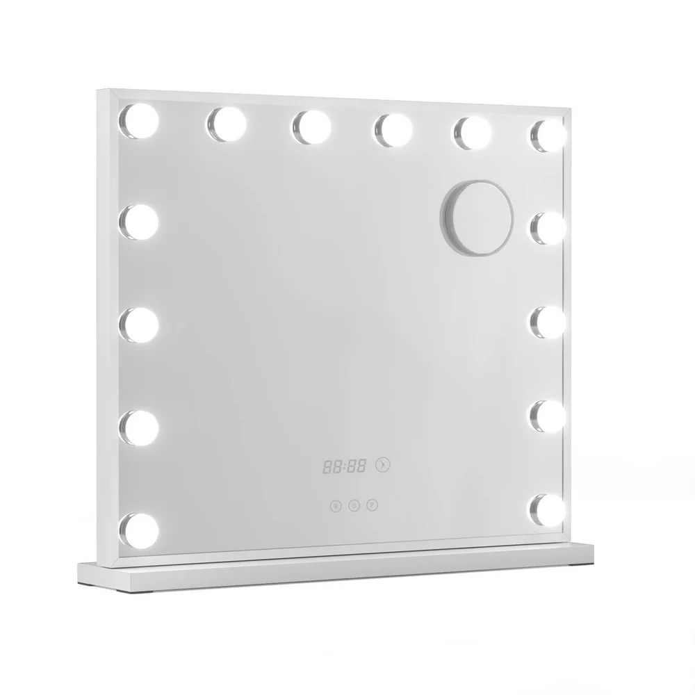 Embellir Makeup Mirror 60x52cm Hollywood Vanity with LED Light Tabletop White