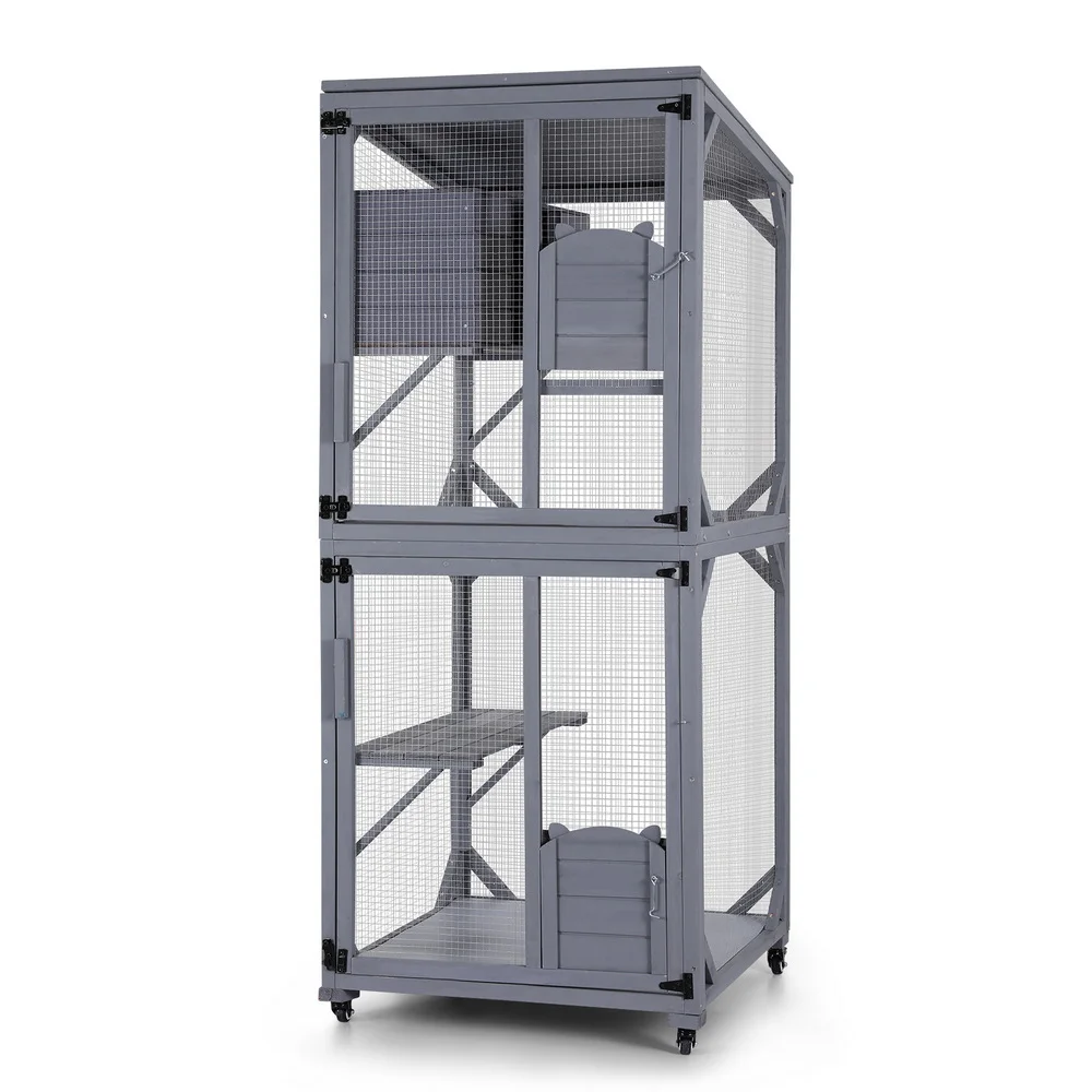 i.Pet Cat House Wooden 180cm Rabbit Hutch Pet Condo Small Dog Enclosure Cage