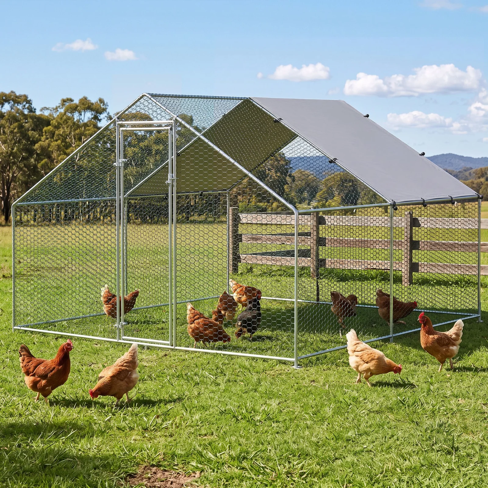 i.Pet 3x3x2m Walk-In Chicken Coop & Pet Enclosure with Cover