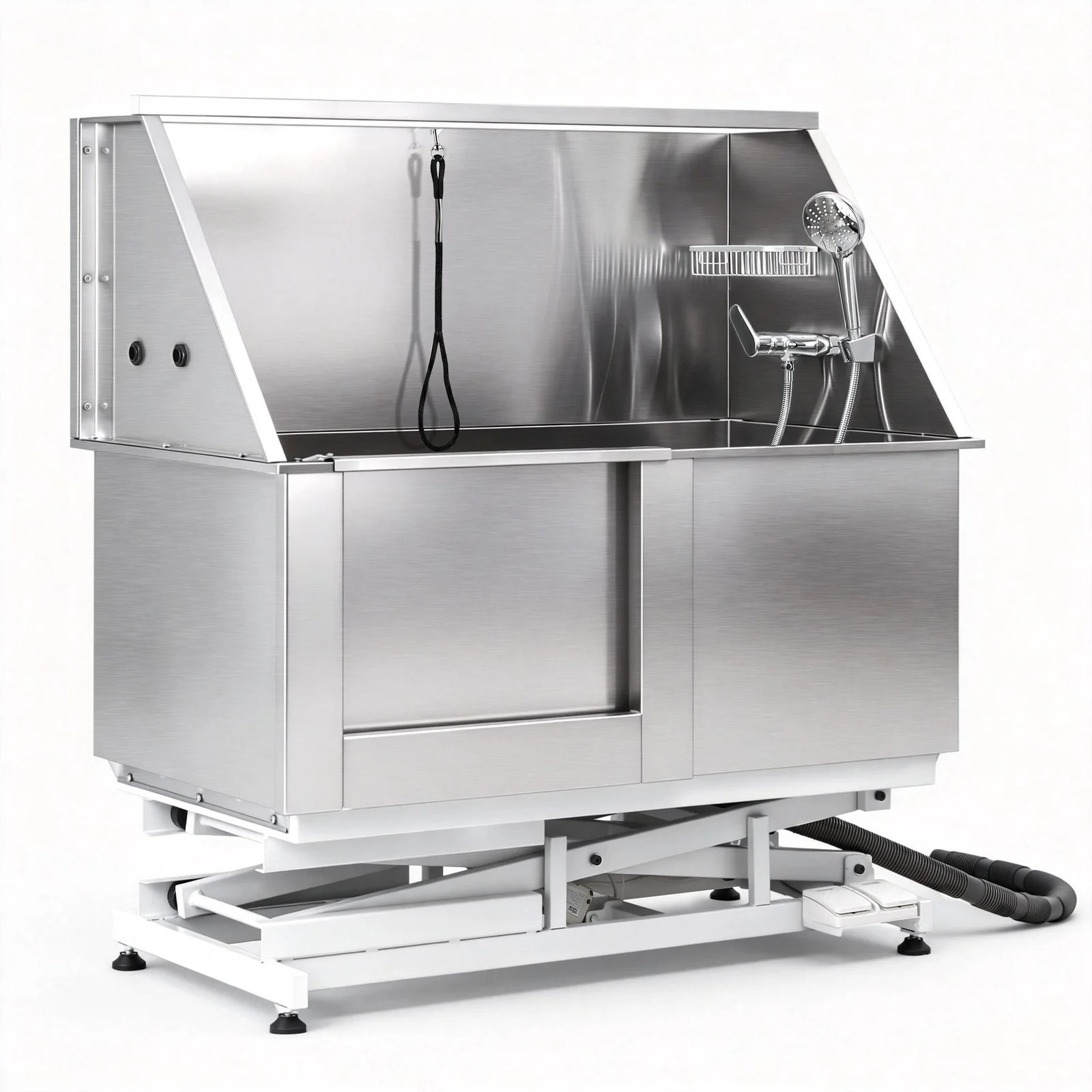 i.Pet Electric Pet Bath Tub Dog Grooming Stainless Steel Wash Station 127cm