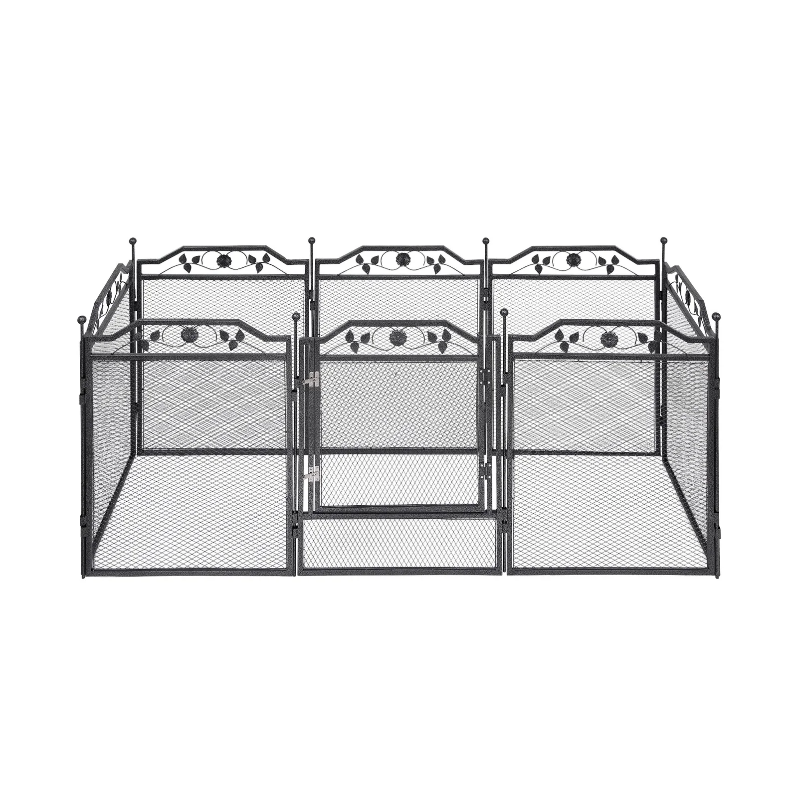 i.Pet Pet Dog Playpen Heavy-Duty Enclosure Multi-Configuration Indoor Outdoor Black