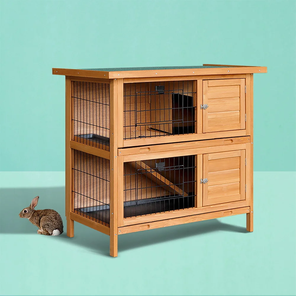 i.Pet Rabbit Hutch Chicken Coop 91.5cm x 45cm x 82cm Chicken Coop Large Wooden House Run Cage