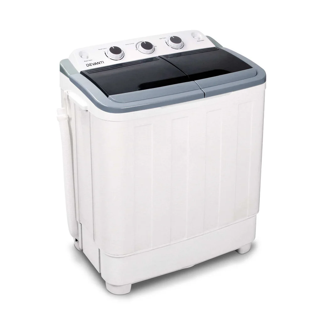 Devanti Portable Washing Machine Twin Tub 4.6KG White