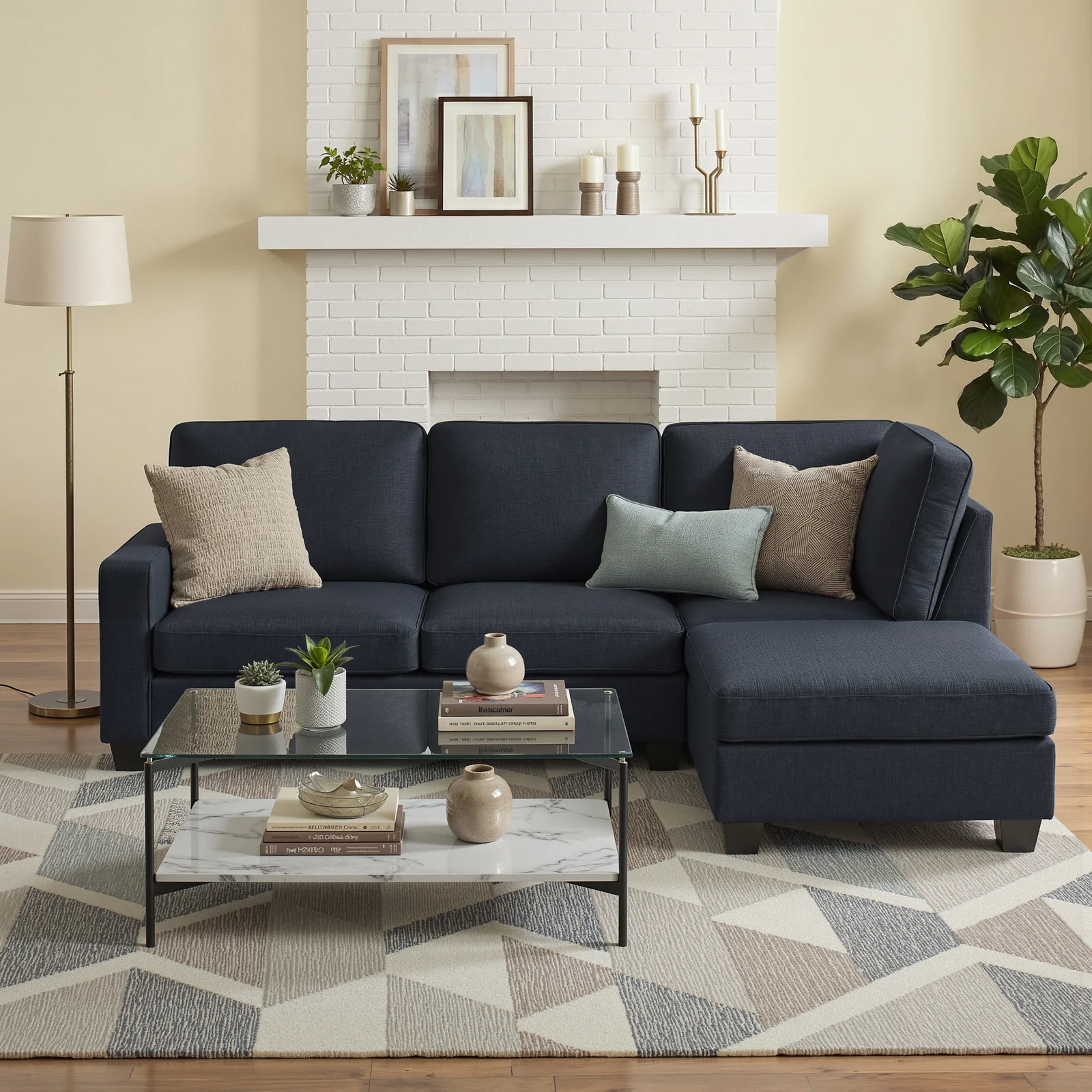 Artiss Modular Sofa Chaise Set 4-seater Dark Grey