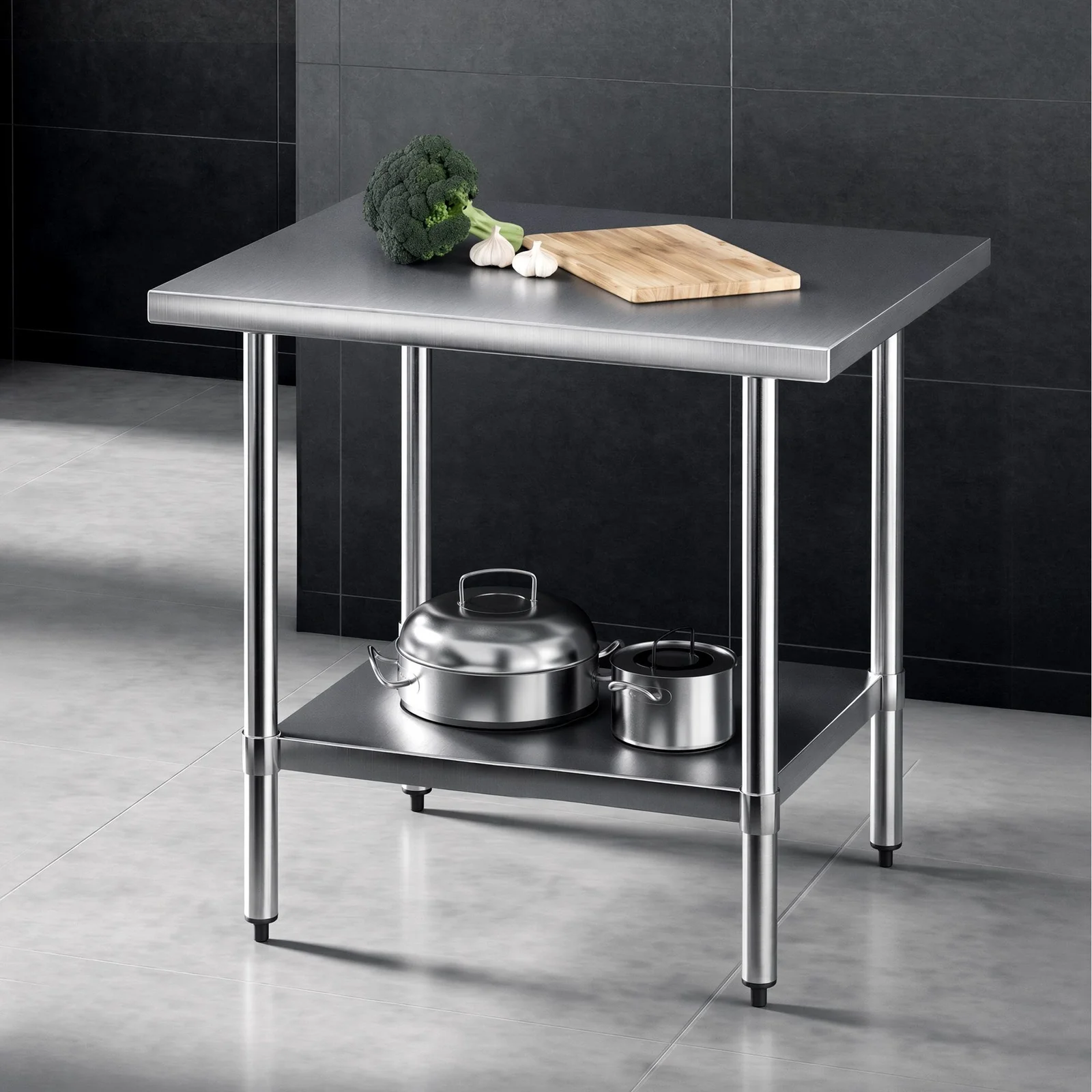 Cefito 914x762mm Stainless Steel Kitchen Bench 430