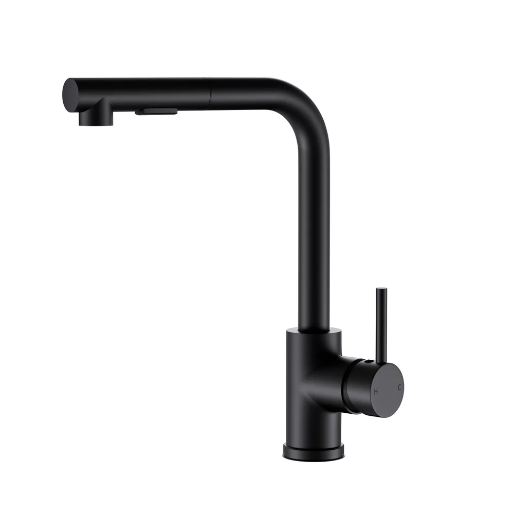 Cefito Kitchen Mixer Tap Pull Out Rectangle 2 Mode Sink Basin Faucet Swivel WELS Black