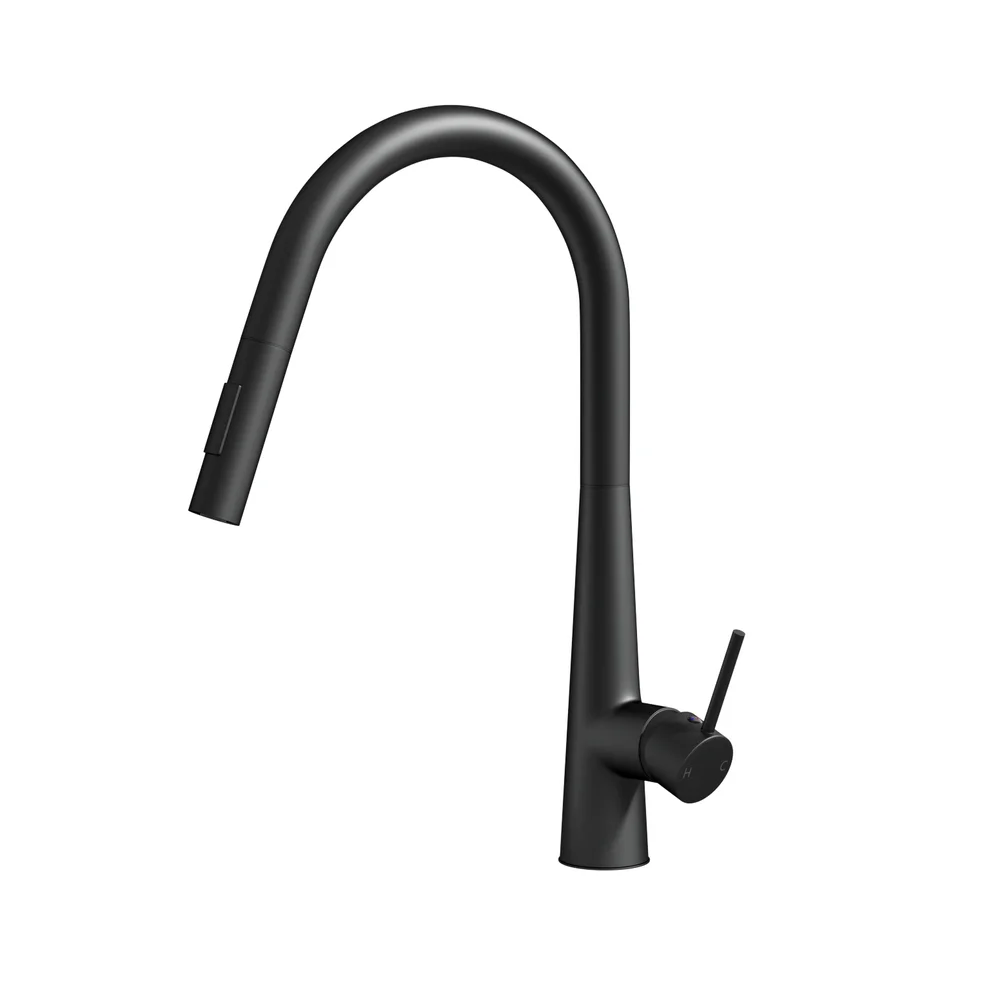 Cefito Kitchen Mixer Tap Pull Out Round 2 Mode Sink Basin Faucet Swivel WELS Black