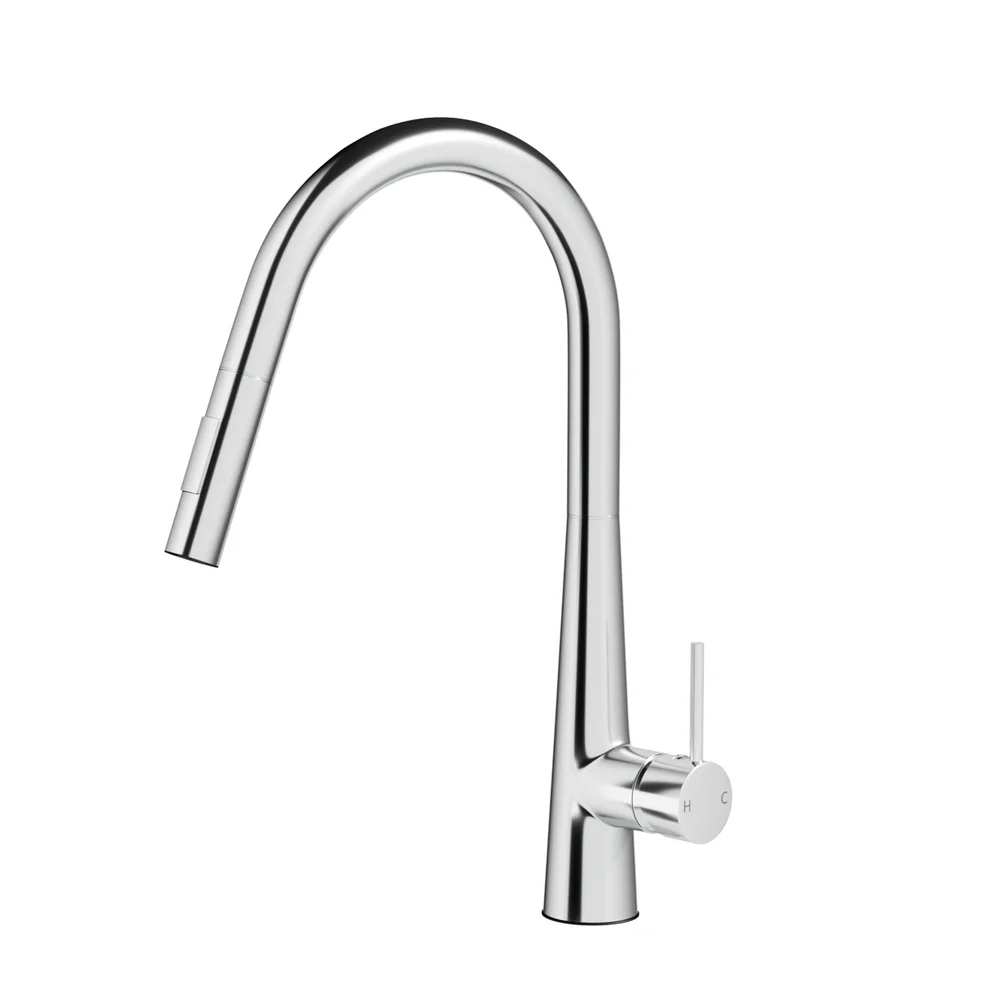 Cefito Kitchen Mixer Tap Pull Out Round 2 Mode Sink Basin Faucet Swivel WELS Chrome