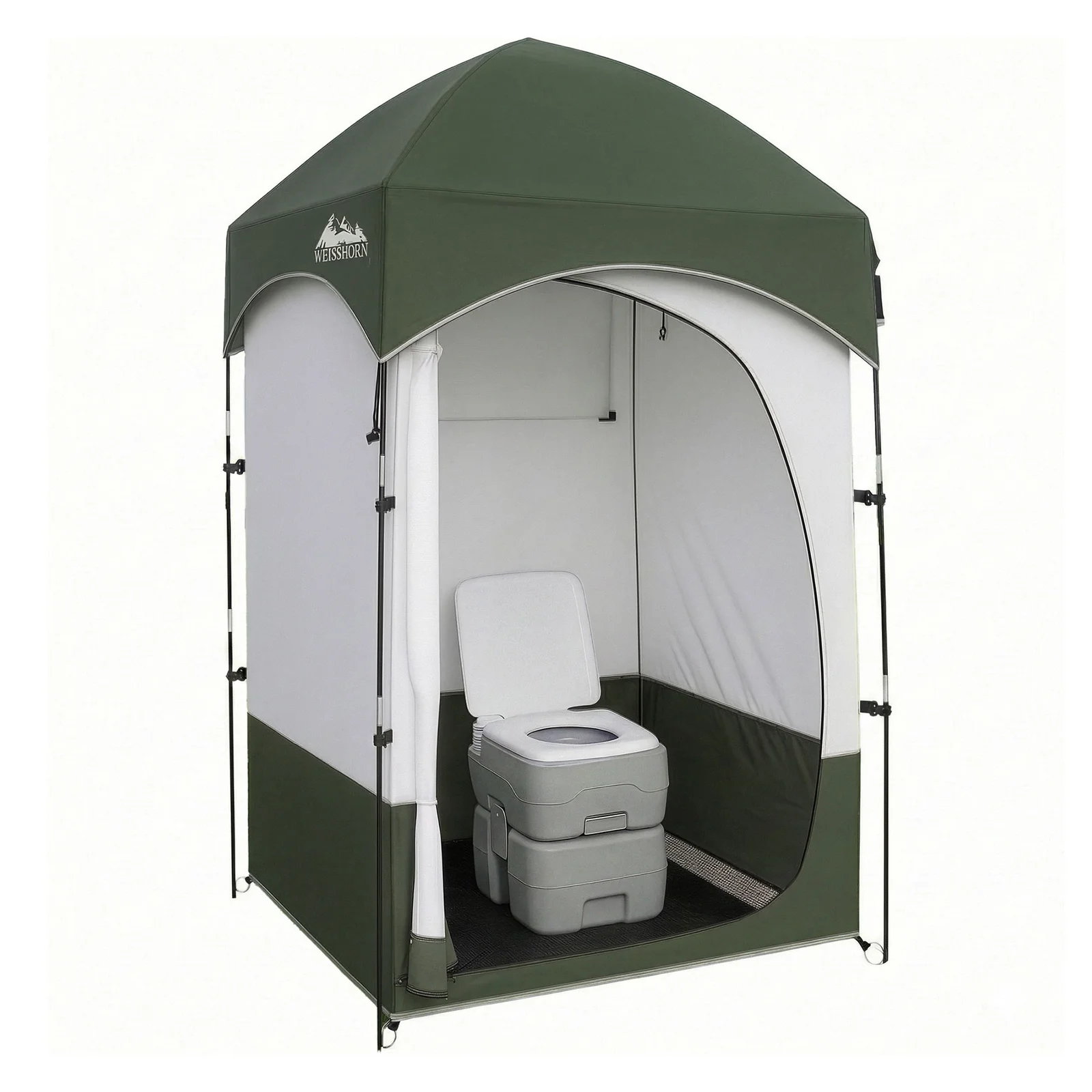 Weisshorn 20L Portable Camping Toilet Shower Tent Changing Room Outdoor Loo Set