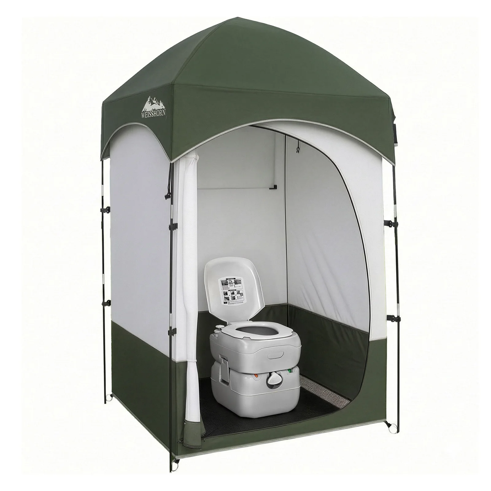 Weisshorn 22L Portable Camping Toilet Shower Tent Changing Room Outdoor Loo Set