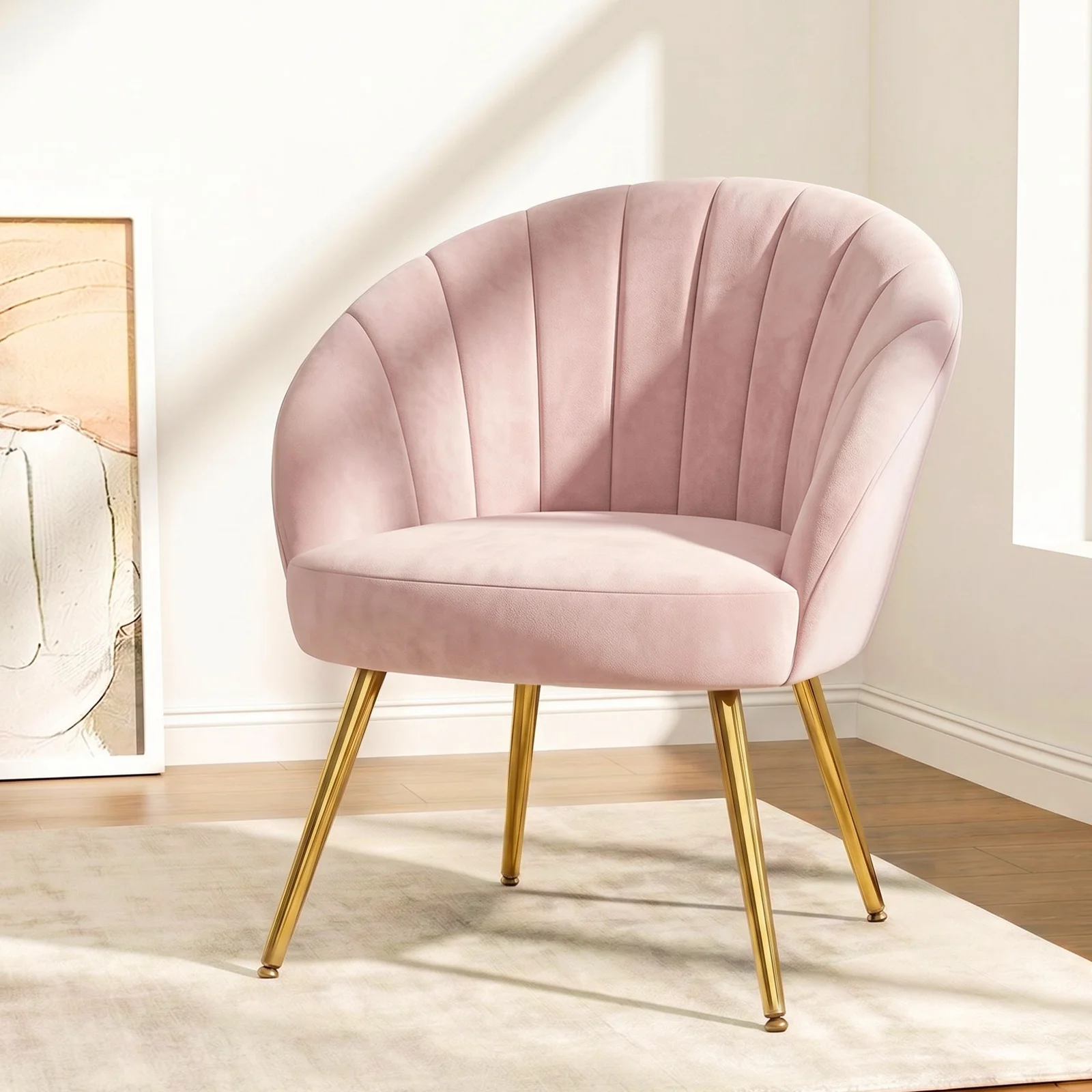 Artiss Armchair Velvet Pink Eloise