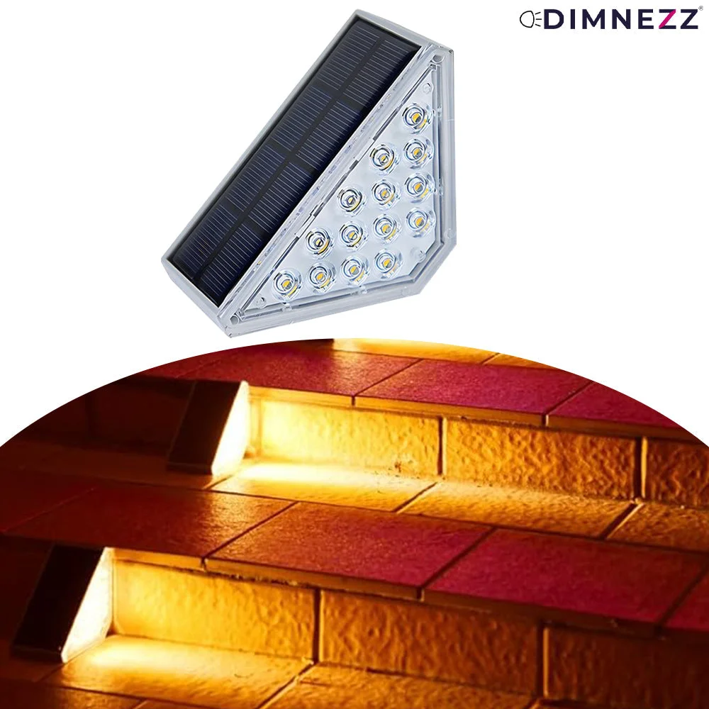 Dimnezz Solar Warm White Triangle Step Lights
