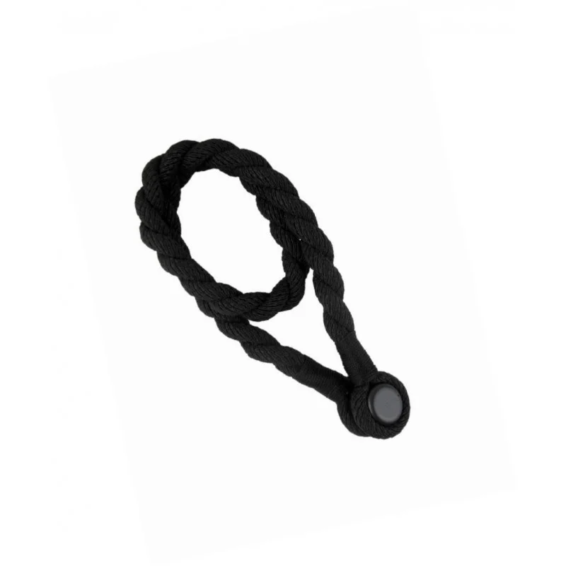 Magnetic weaved rope tieback Black