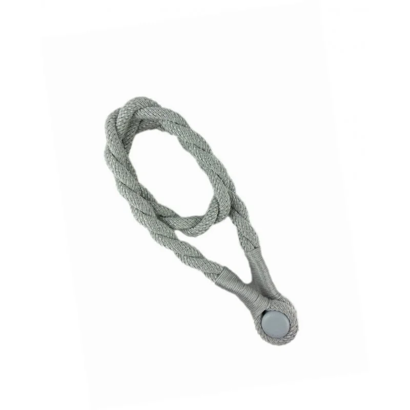 Magnetic weaved rope tieback Silver