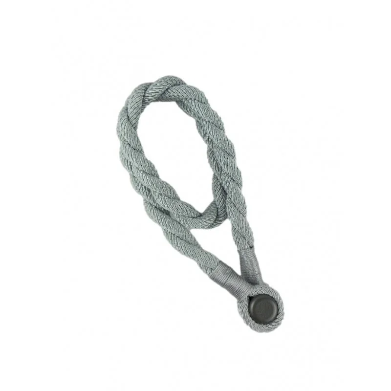 Magnetic weaved rope tieback Grey