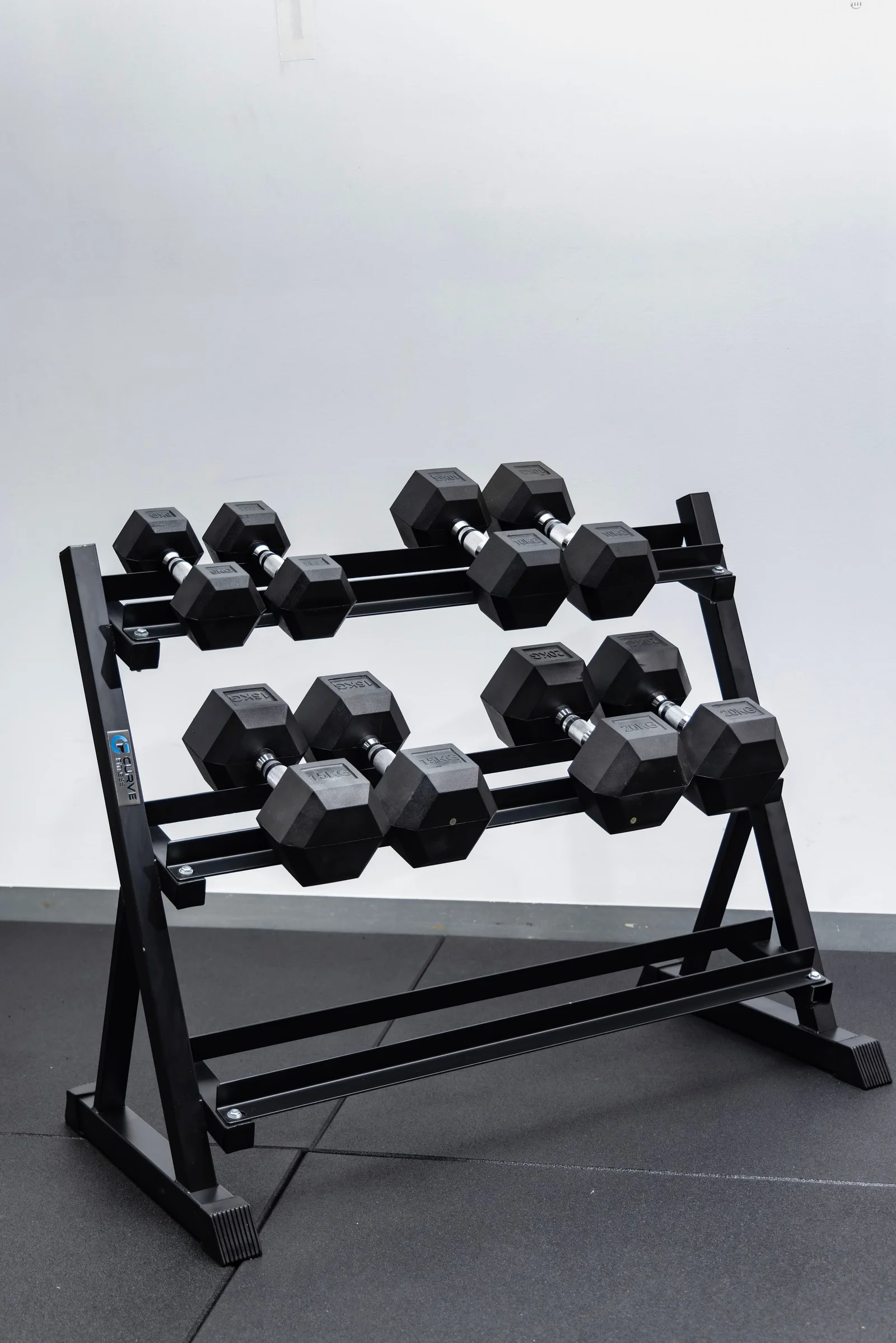4 Pairs Hex Dumbbells PLUS Dumbbell Rack (100 kg | 5kg-20kg | 1.1m 3-tier Rack)