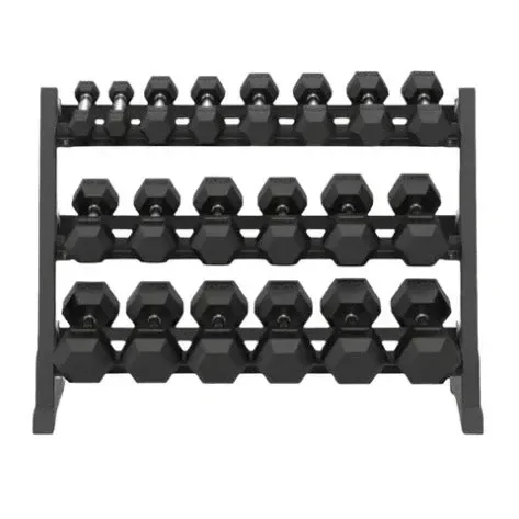 7 Pairs Hex Dumbbells PLUS Dumbbell Rack (175 kg | 5kg-20kg | 1.1m 3-tier Rack)