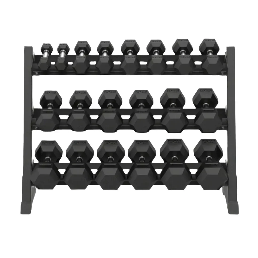 7 Pairs Hex Dumbbells PLUS Dumbbell Rack (280 kg | 5kg-35kg | 1.1m 3-tier Rack)