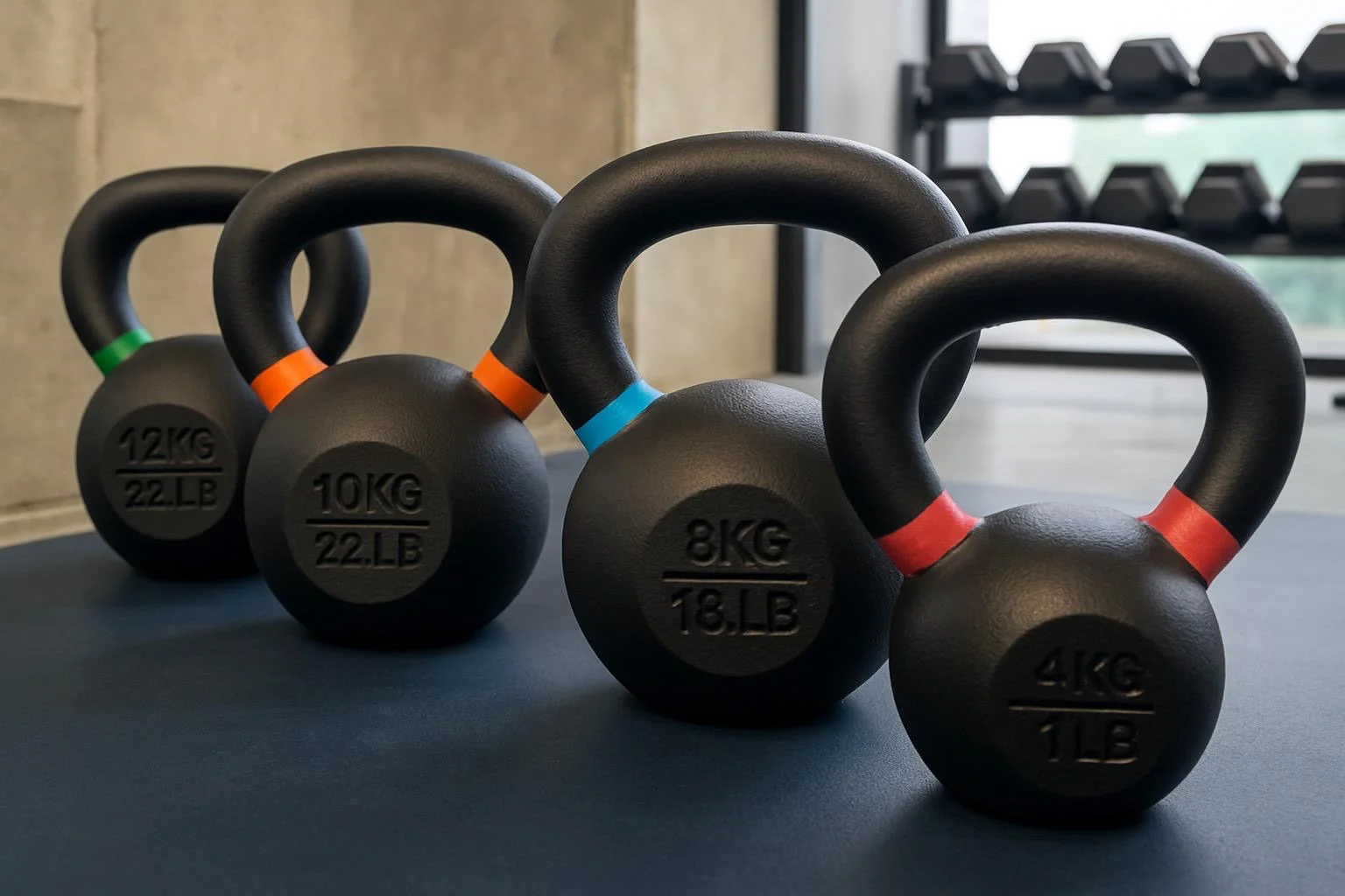 Curve Fitness Cast Iron Vinyl Kettlebells 32kg