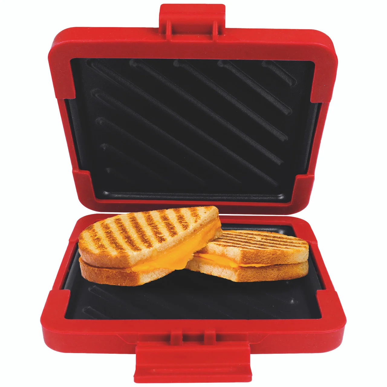 Laser Microwave Toastie Maker with Heatwave Tech Red