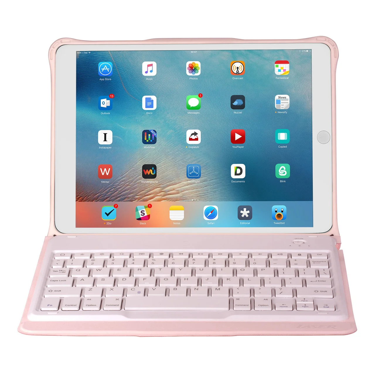 Laser iPad 10.2-inch Wireless Keyboard Case Pink